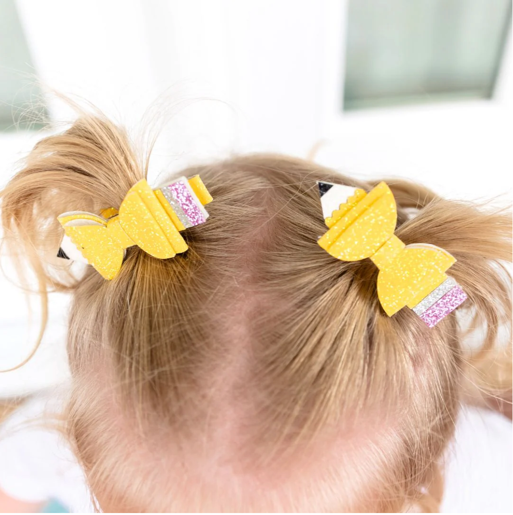 Pencil Bow Clip Set
